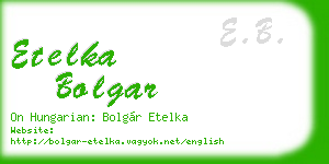 etelka bolgar business card